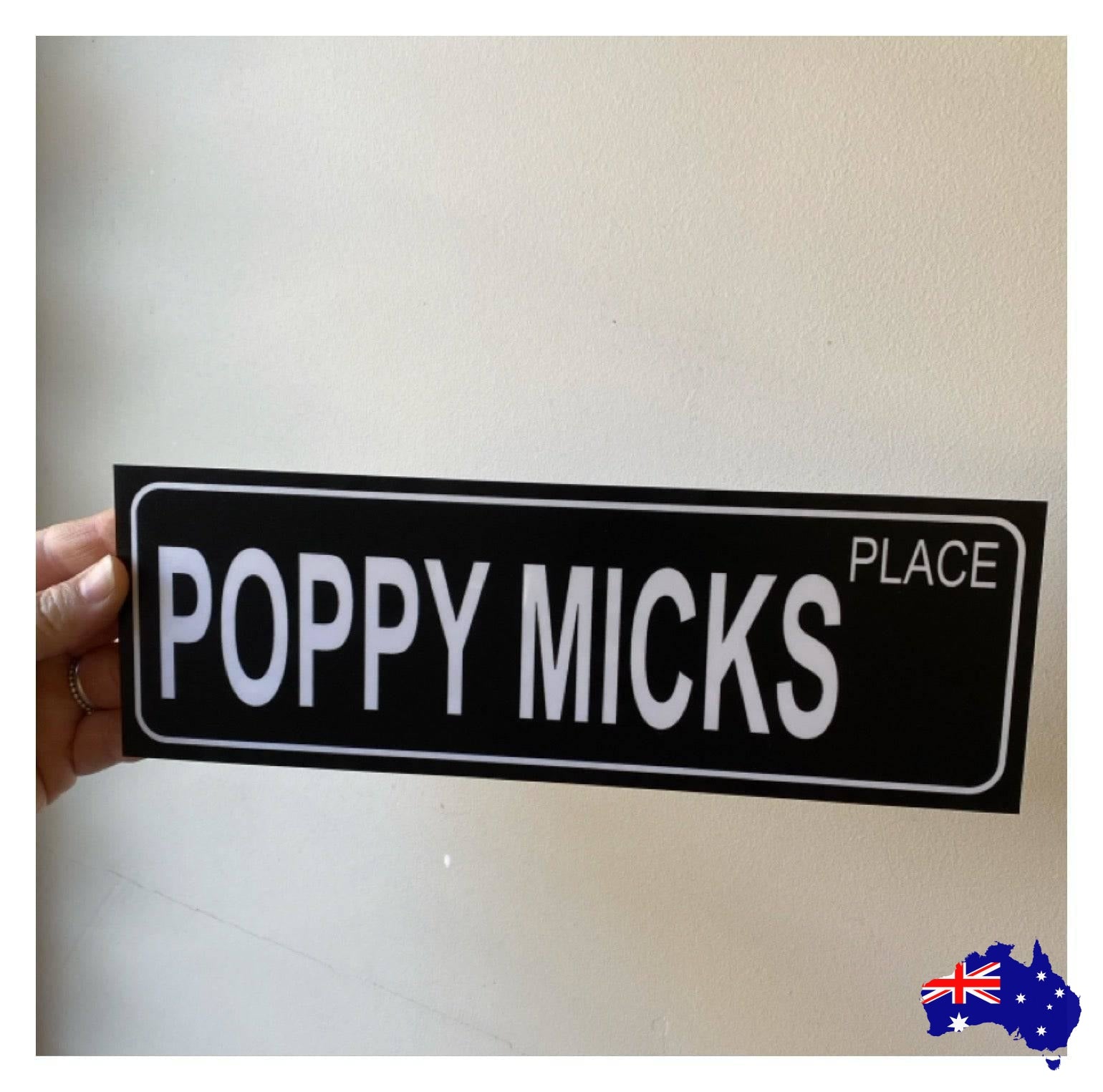 Street Black Custom Personalised Sign - The Renmy Store Homewares & Gifts 