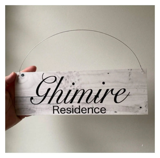 Family Residence Custom Personalised House Rustic Sign - The Renmy Store Homewares & Gifts 