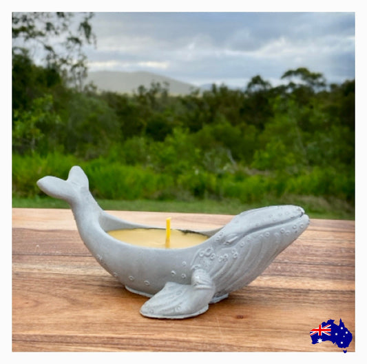 Pure Beeswax Whale Coastal Candle Aussie Handmade