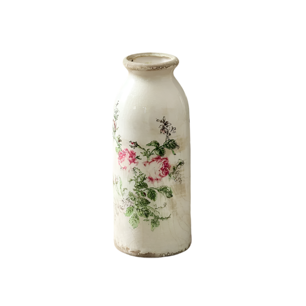 Vase Floral Rose Cottage