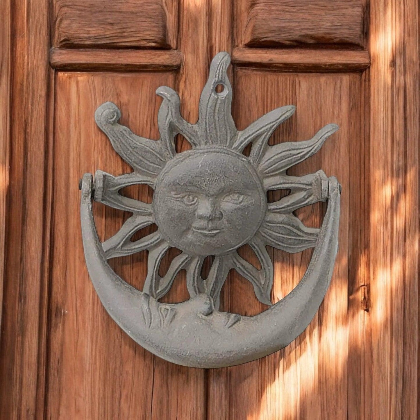 Door Knocker Sun Moon Cast Iron Door