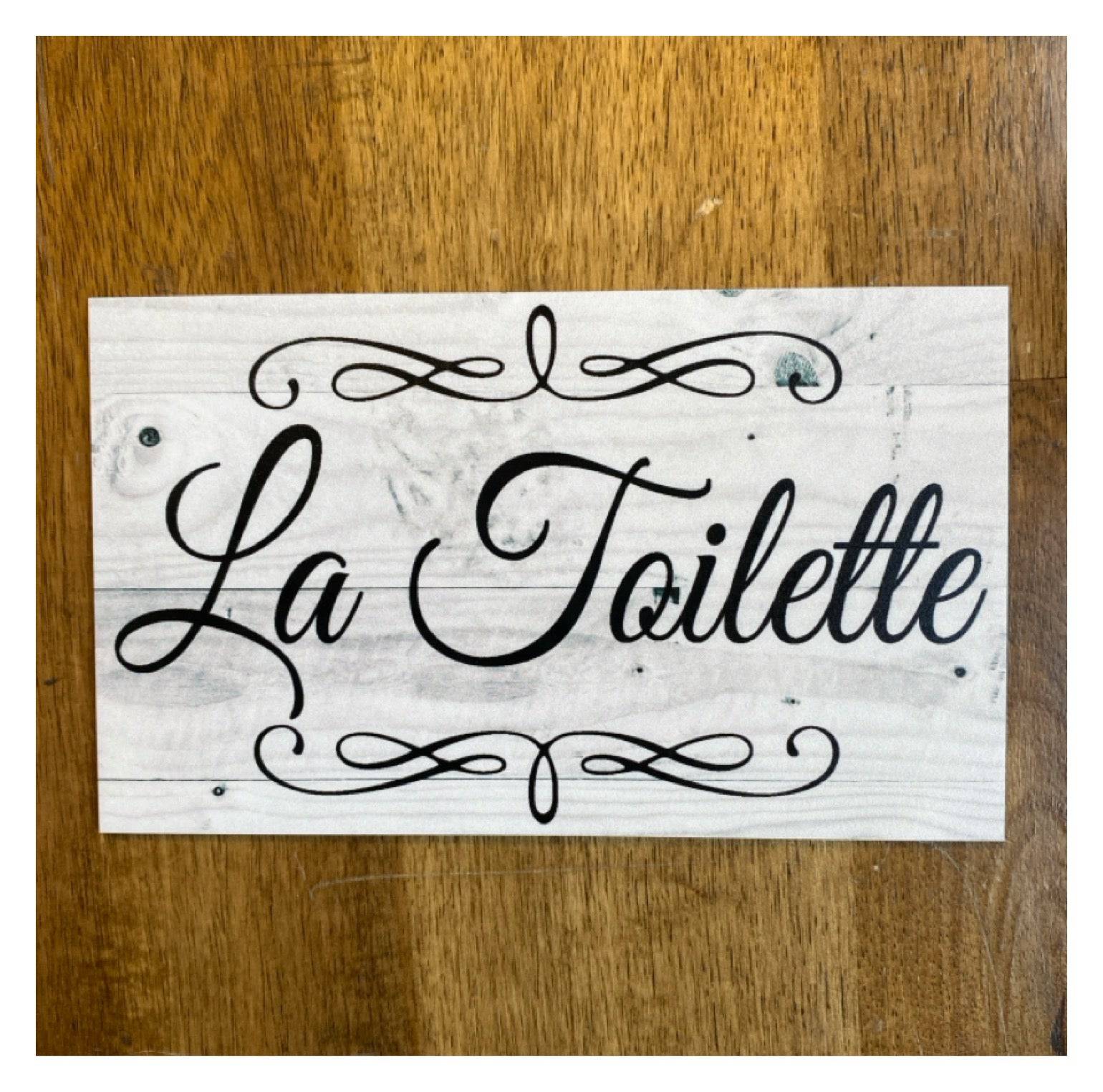 La Toilette Toilet Sign - The Renmy Store Homewares & Gifts 