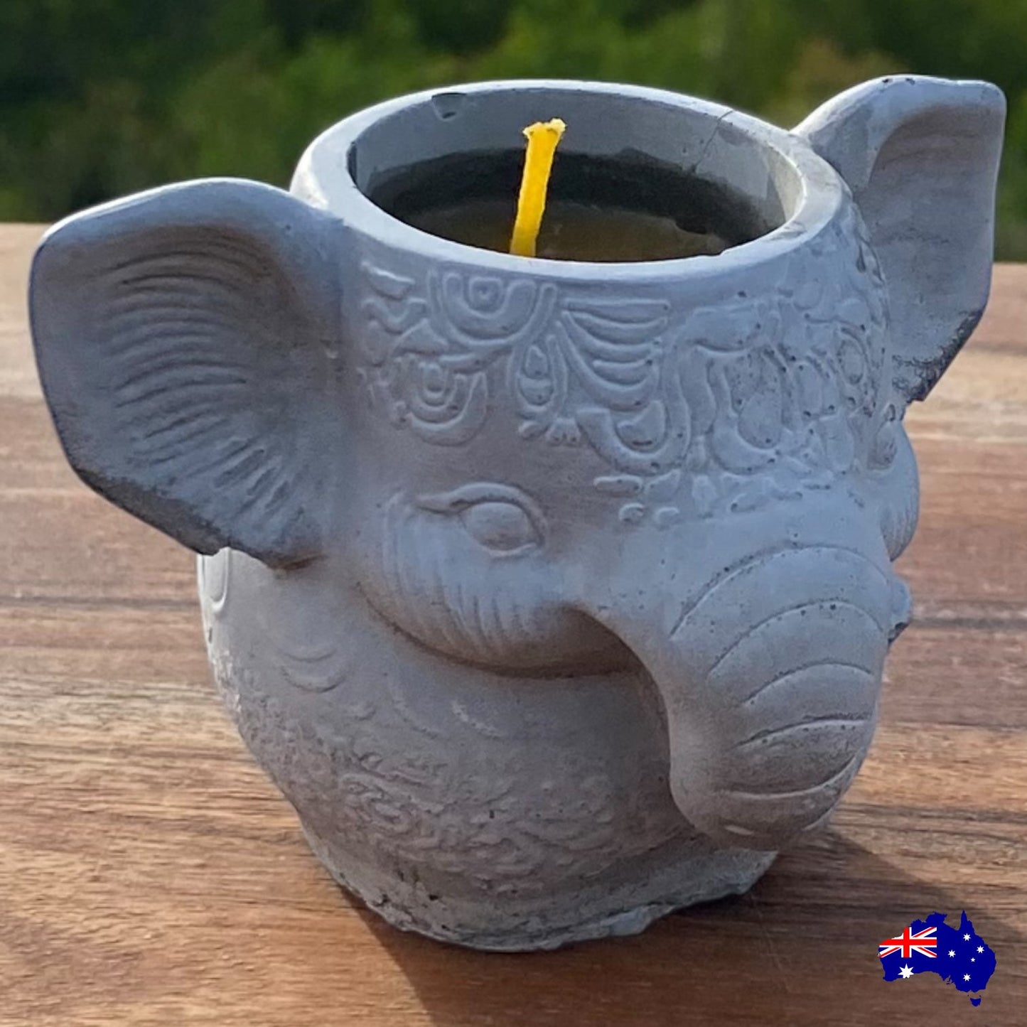 Pure Beeswax Elephant Boho Candle Aussie Handmade