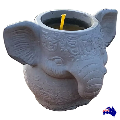 Pure Beeswax Elephant Boho Candle Aussie Handmade