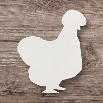 Silkie Chicken Hen White Acrylic Country Decor - The Renmy Store Homewares & Gifts 