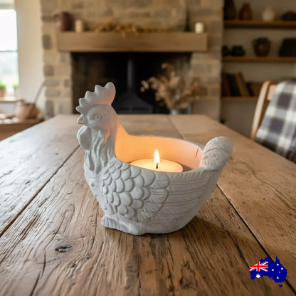 Planter Pot Rooster Chicken Aussie Handmade Concrete