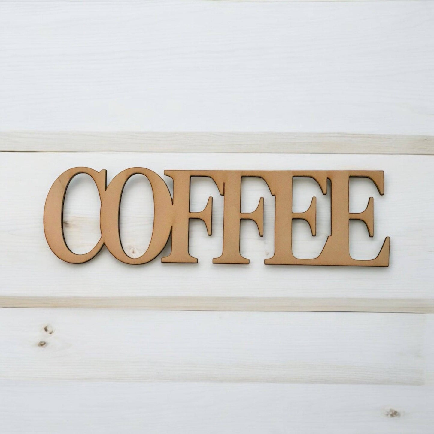 Coffee Word Sign MDF DIY Wooden - The Renmy Store Homewares & Gifts 