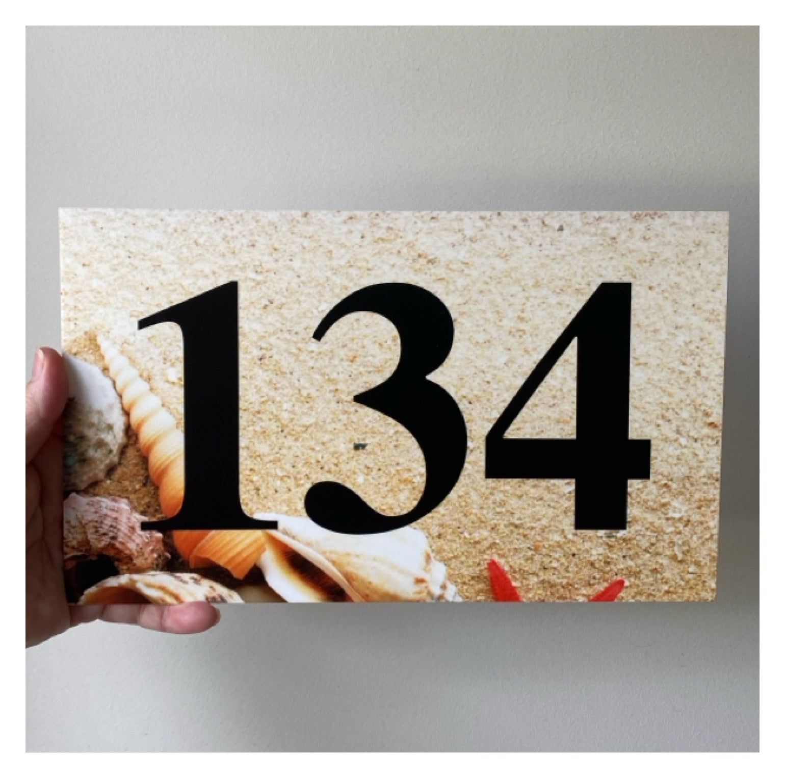 Street Number Address Beach Personalised Custom Sign - The Renmy Store Homewares & Gifts 