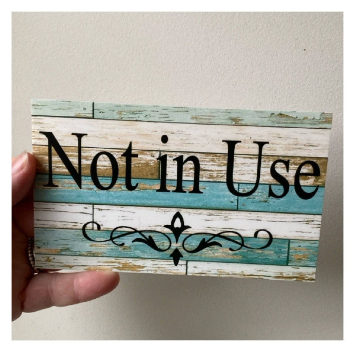 Custom Personalised Blue Timber Look Sign - The Renmy Store Homewares & Gifts 