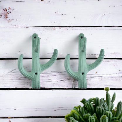 Hook Cactus Double Green Set of 2 - The Renmy Store Homewares & Gifts 