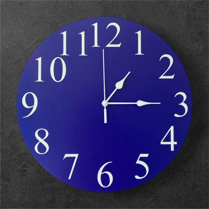 Clock Wall Dark Blue Navy White Aussie Made - The Renmy Store Homewares & Gifts 