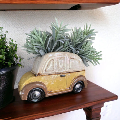 Beetle VW Funky Pot Plant Planter Yellow - The Renmy Store Homewares & Gifts 