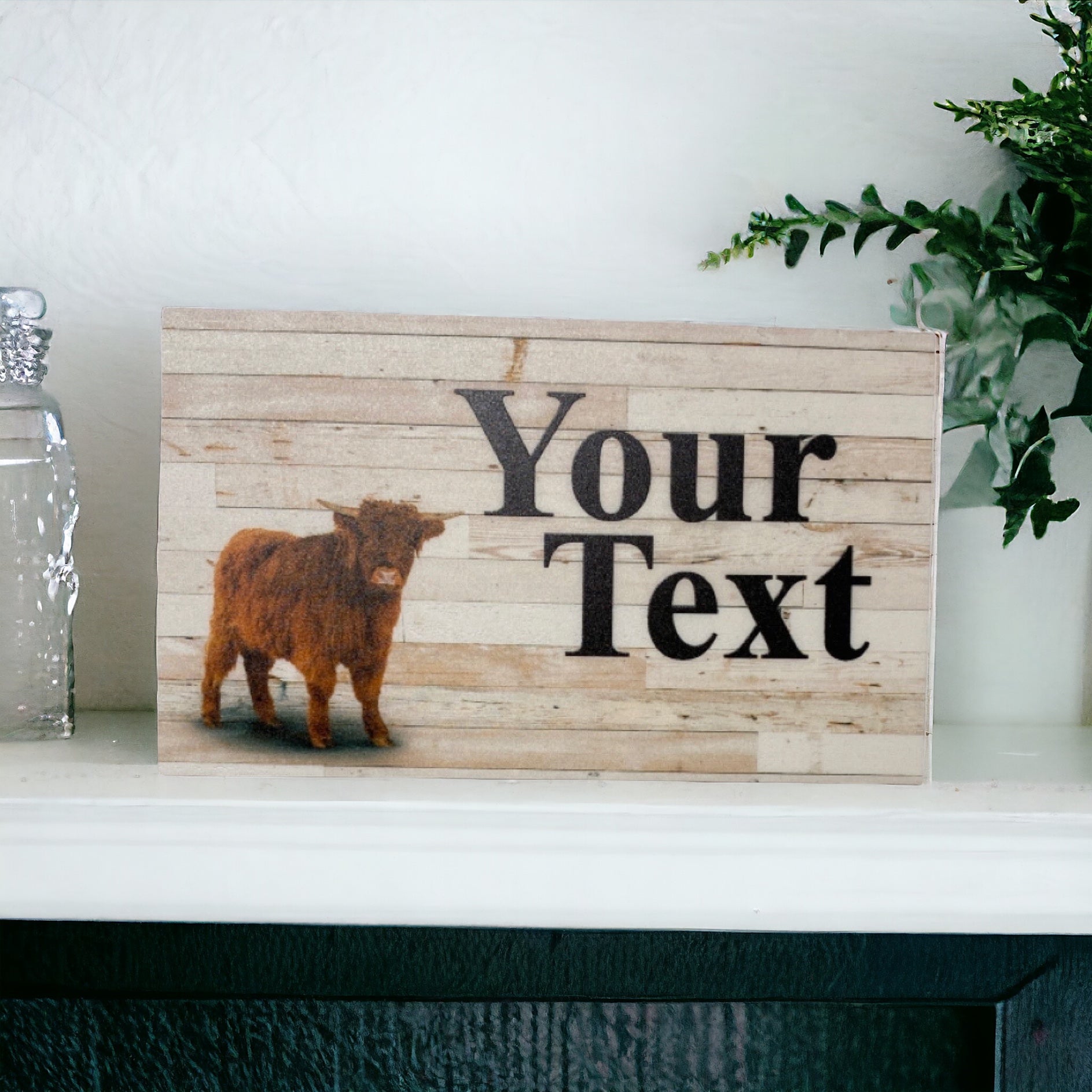 Cow Highland Country Custom Personalised Sign - The Renmy Store Homewares & Gifts 