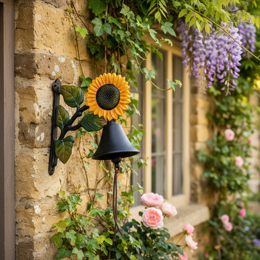 Sunflower Cast Iron Doorbell | Vintage Cottage Farmhouse Style