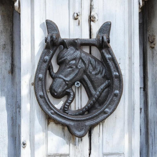 Door Knocker Horse Country Cast Iron