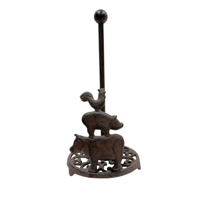 Rooster Pig Cow Farmhouse Kitchen Paper Towel Dispenser Holder