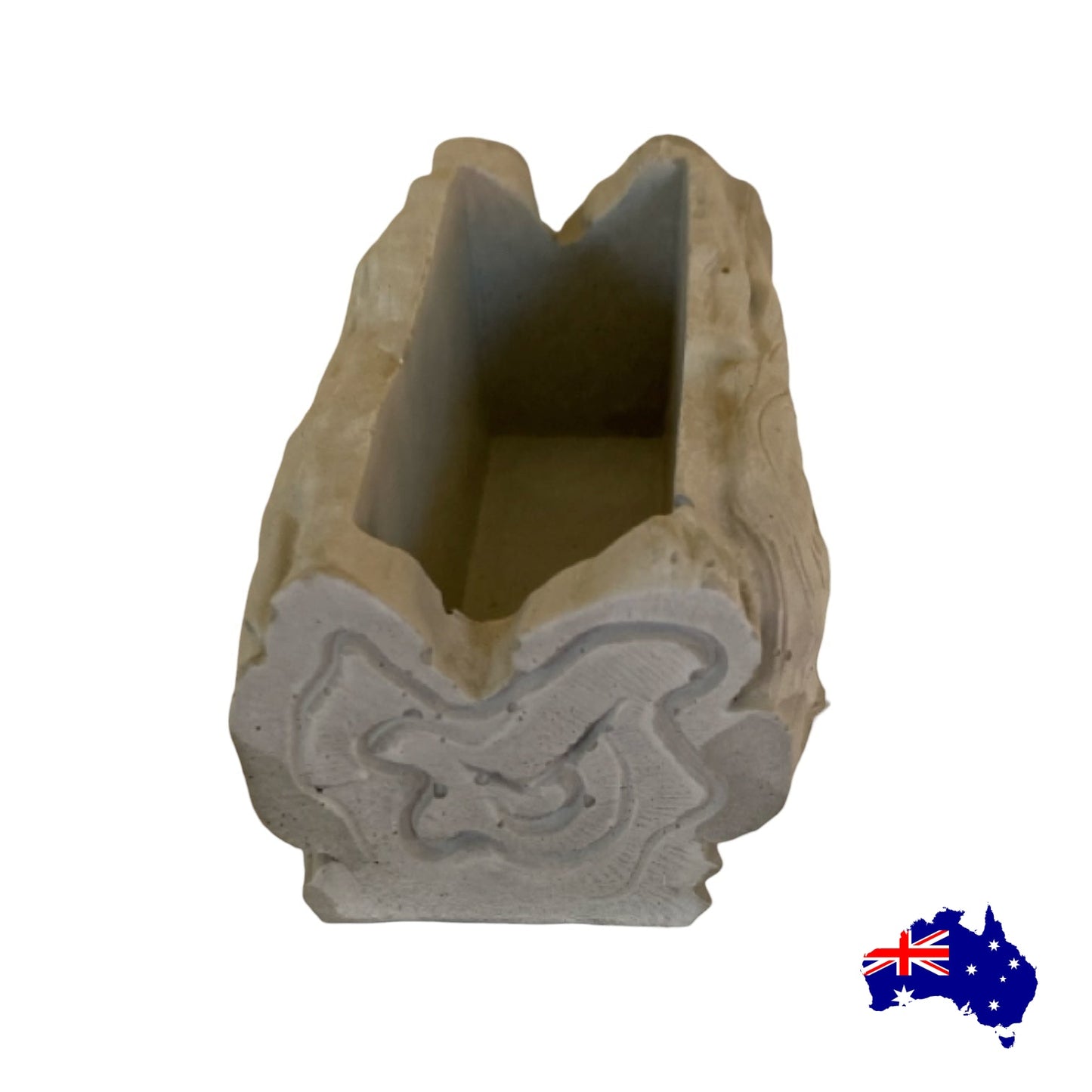 Planter Pot Tree Log Rustic Aussie Handmade Concrete