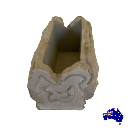 Planter Pot Tree Log Rustic Aussie Handmade Concrete