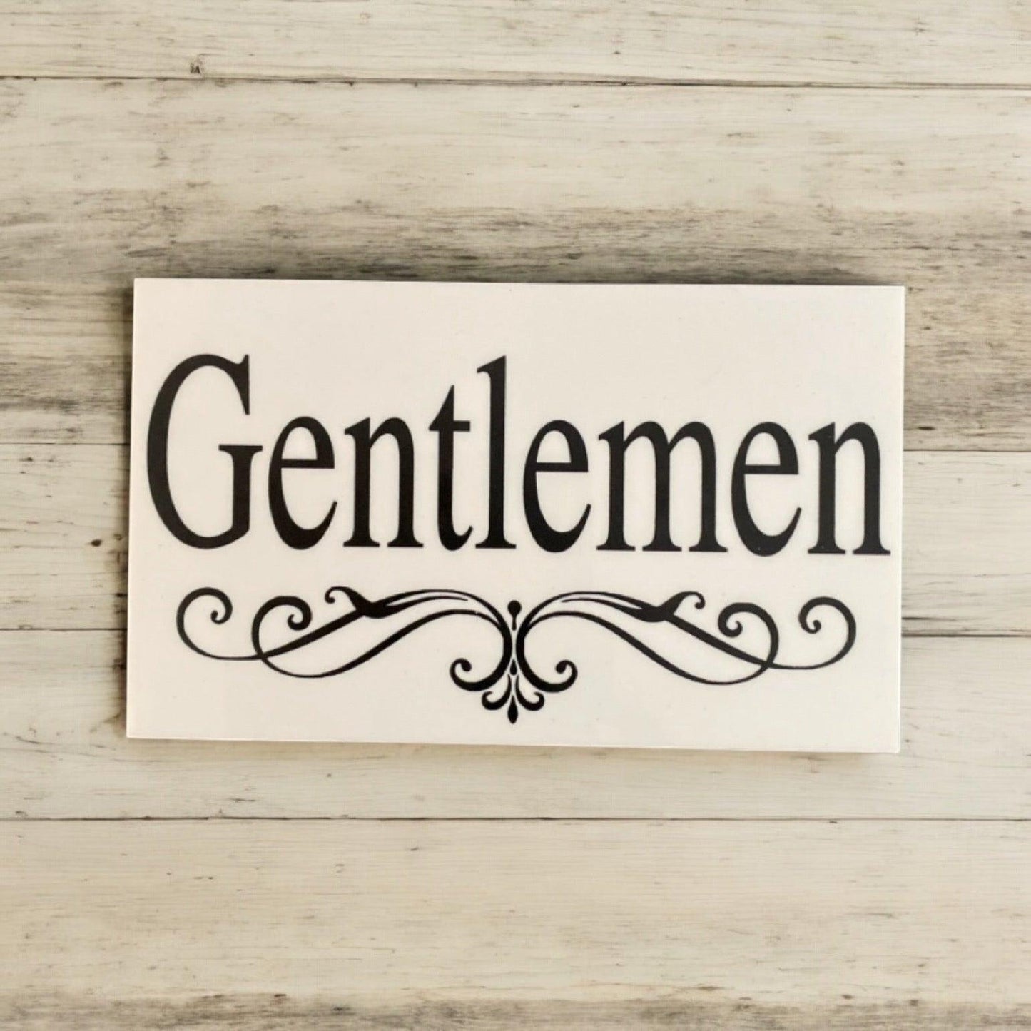 Toilet Door Women Gentlemen Vintage White Sign - The Renmy Store Homewares & Gifts 