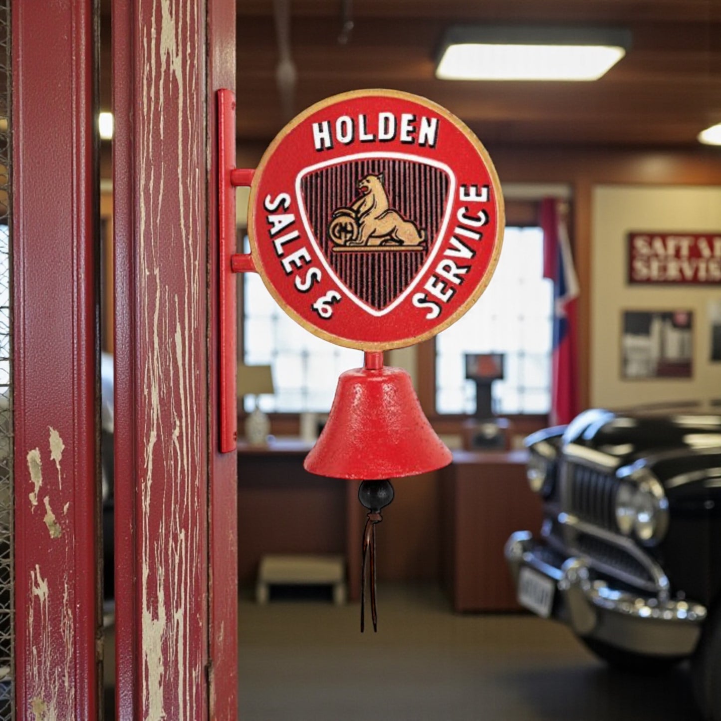 Doorbell Holden Service Vintage Rustic Cast Iron