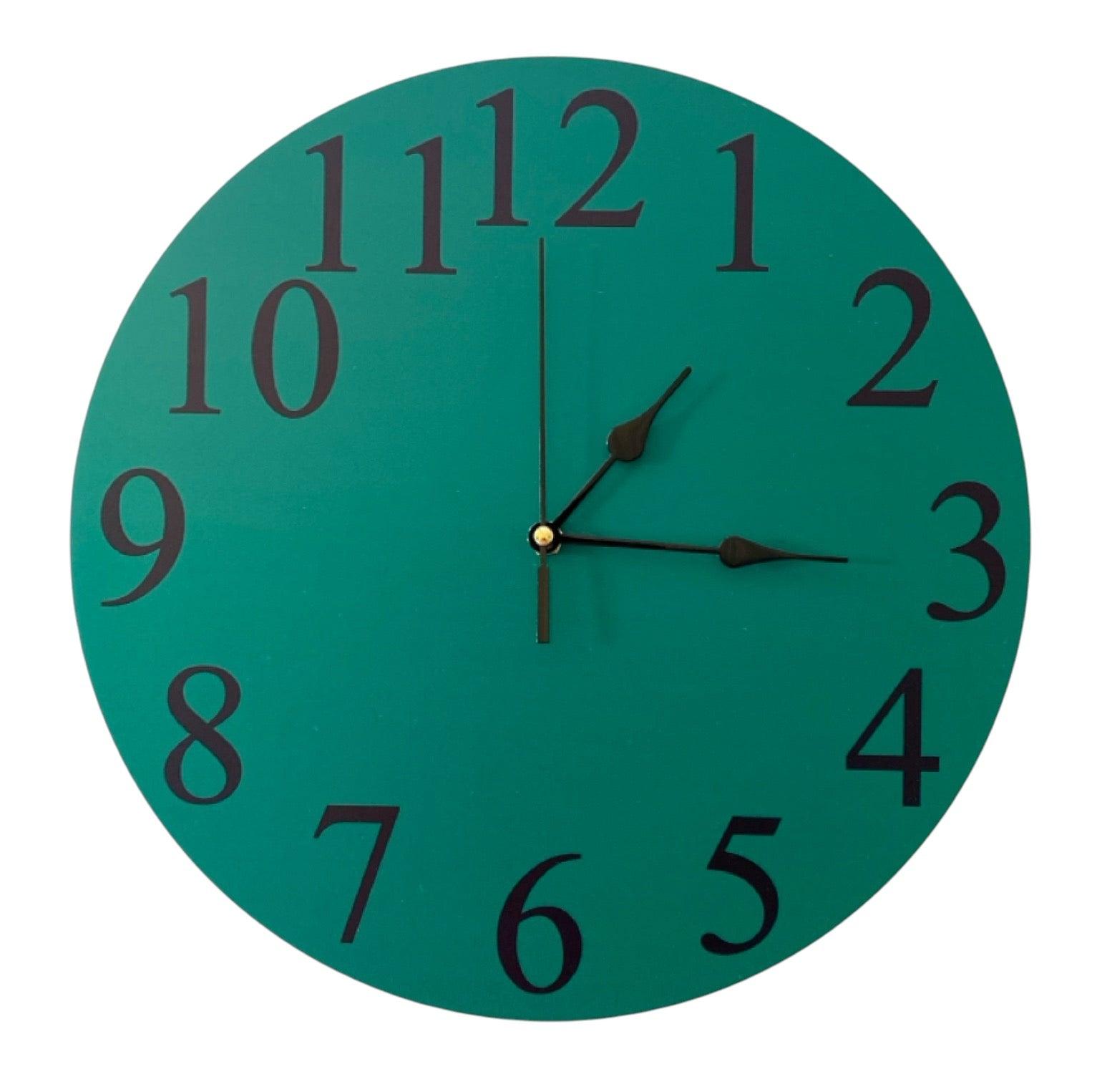 Clock Wall Green Aussie Made - The Renmy Store Homewares & Gifts 