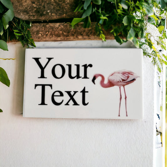 Flamingo Bird Persoanlised Custom Sign - The Renmy Store Homewares & Gifts 