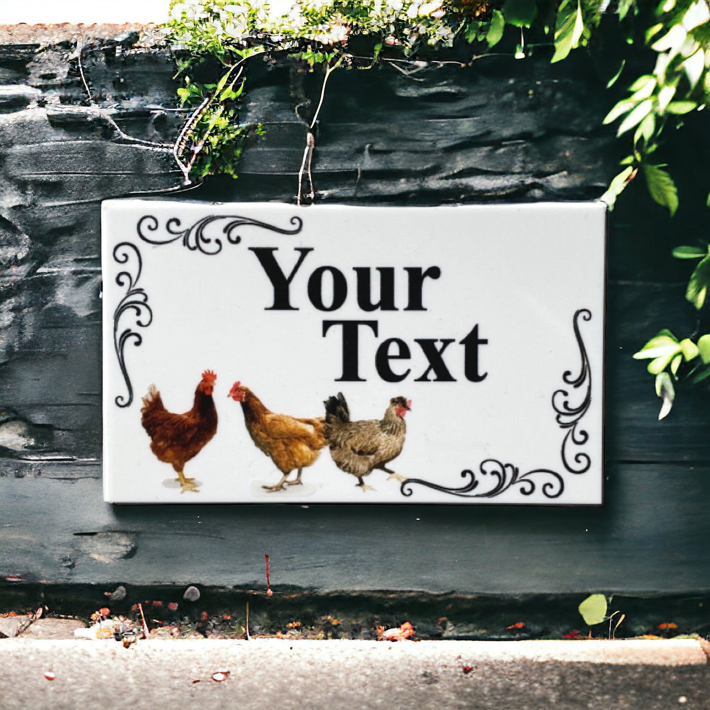 Chicken Hen Coop Your Text Custom Wording Sign