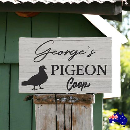 Pigeon Coop Personalised Custom Sign - The Renmy Store Homewares & Gifts 