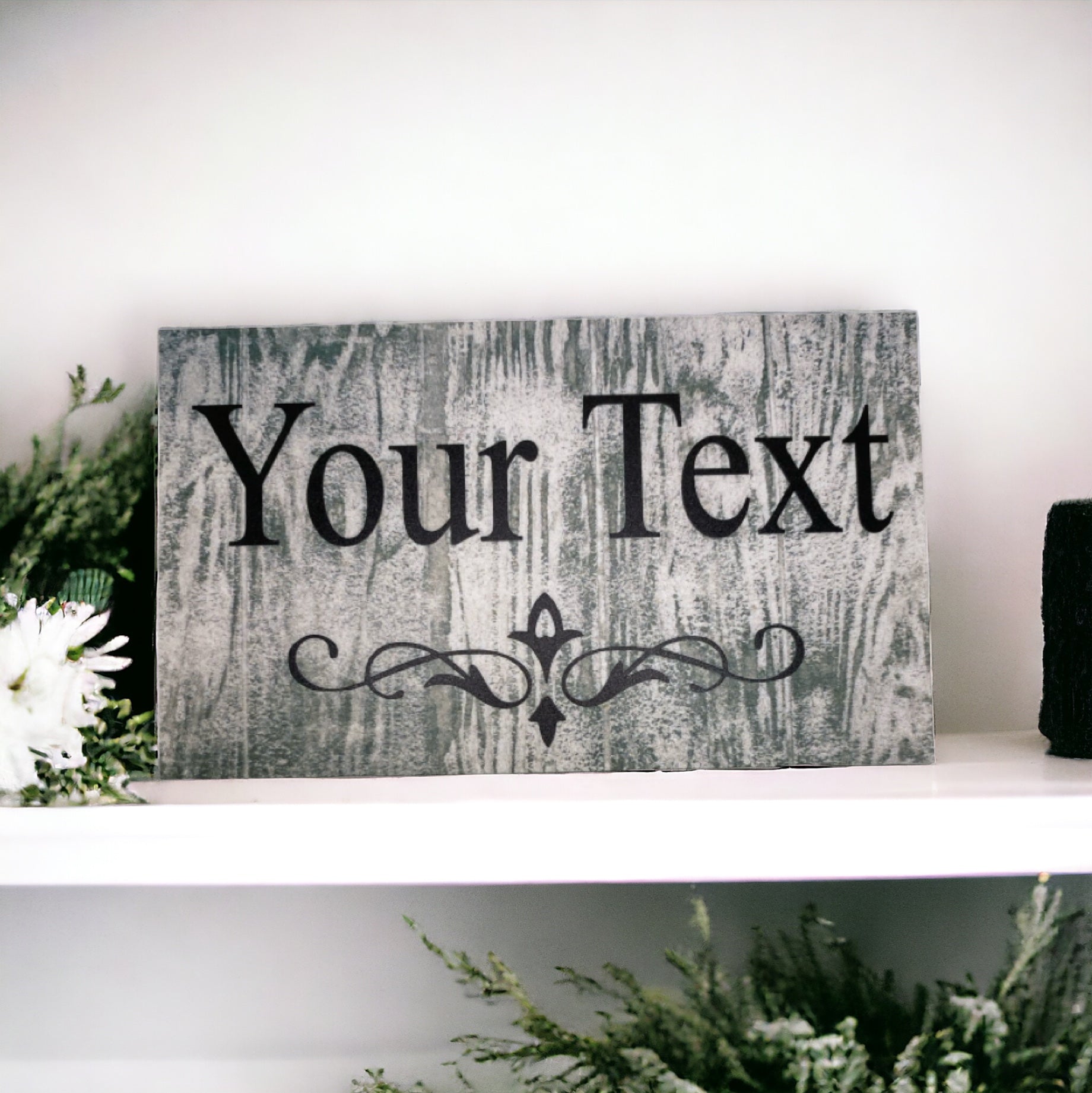 Custom Personalised White Wash Sign - The Renmy Store Homewares & Gifts 