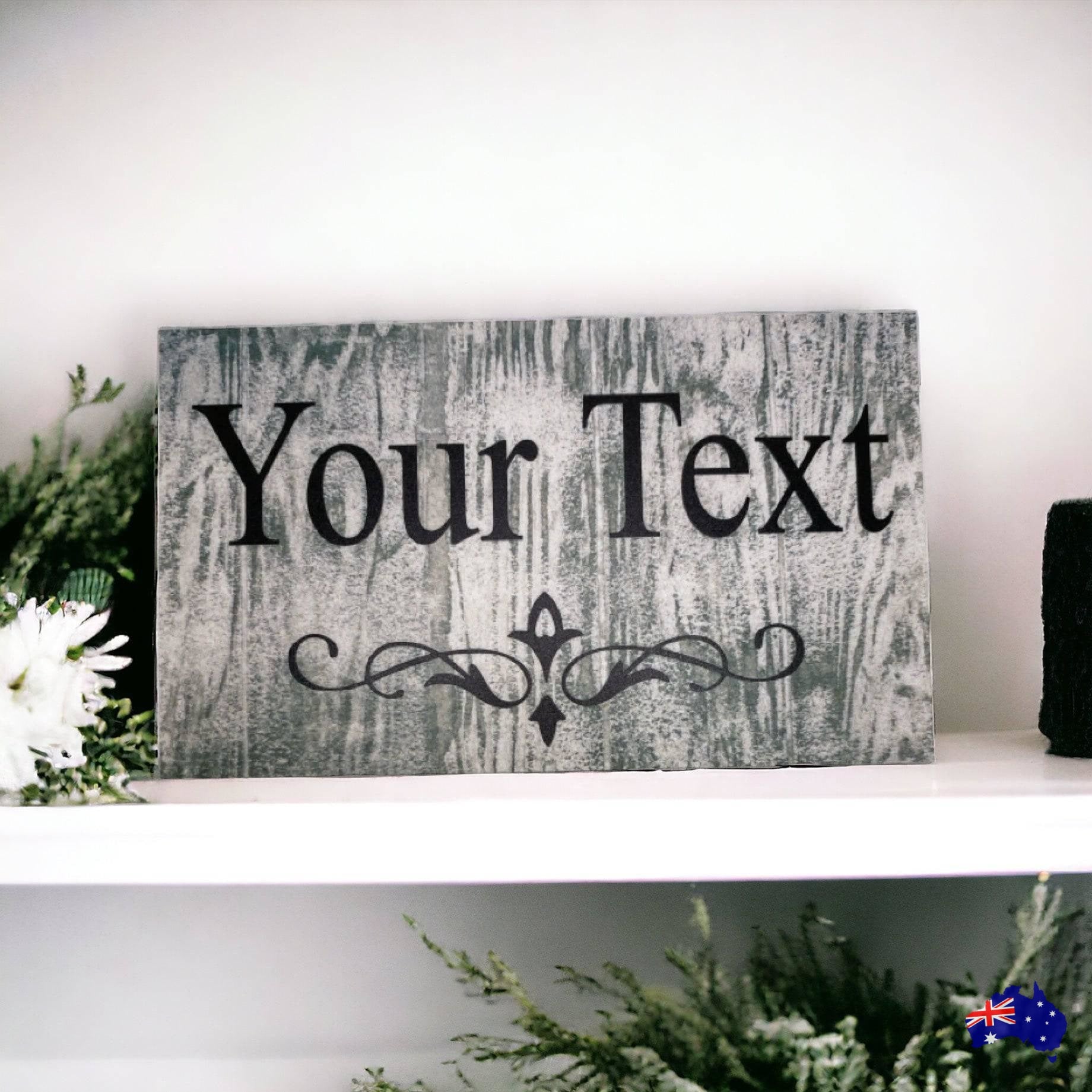 Custom Personalised White Wash Sign - The Renmy Store Homewares & Gifts 