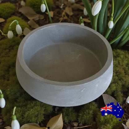 Planter Pot Dish Round Aussie Handmade Concrete
