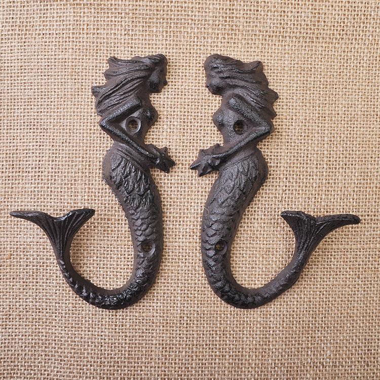 Hook Mermaid Cast Iron Set of 2 - The Renmy Store Homewares & Gifts 