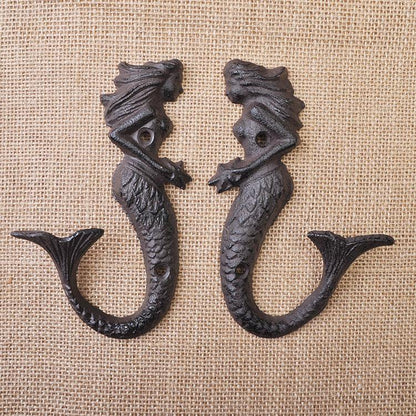 Hook Mermaid Cast Iron Set of 2 - The Renmy Store Homewares & Gifts 