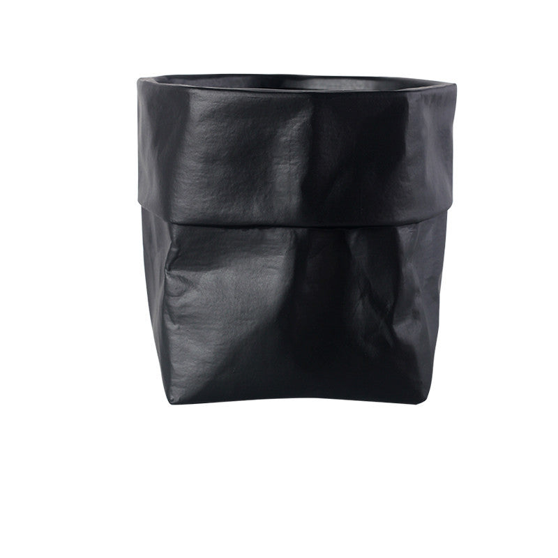 Rustic Bag Planter Pot - Ceramic Paper Bag Flower Pot