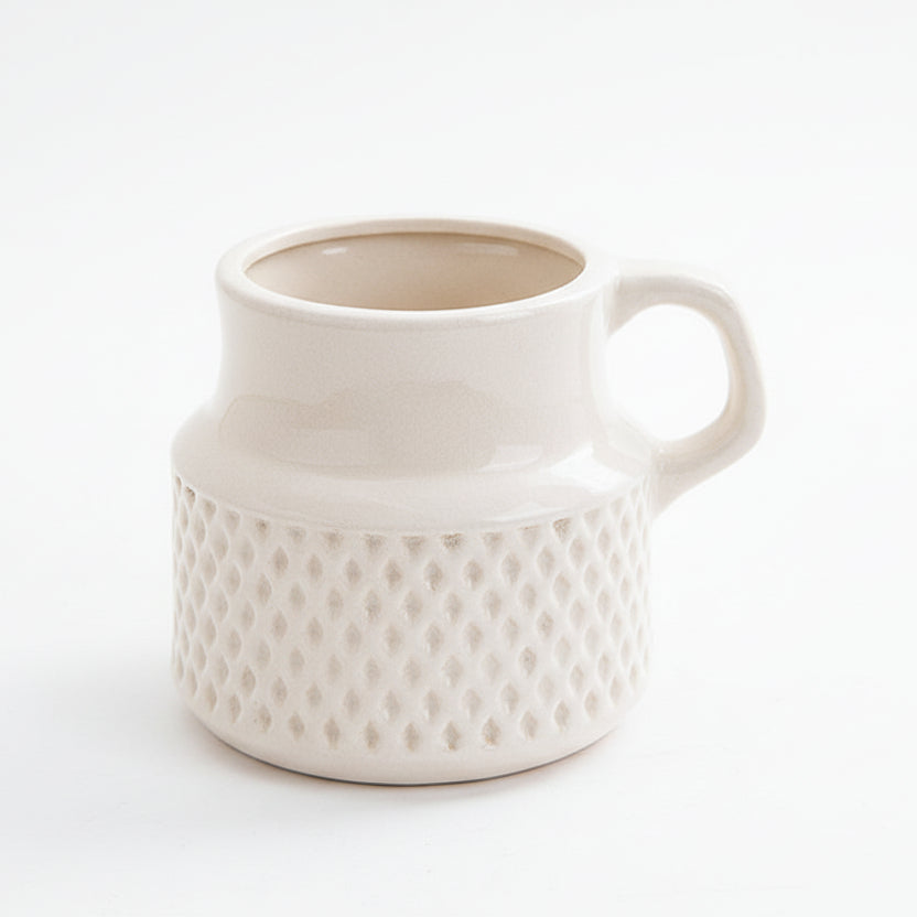 Ceramic Jug Planter Pot Vase - Blue White with Handle