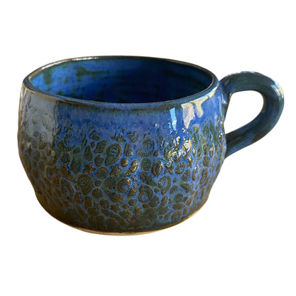 Handmade Seashells Starfish Blue Ceramic Mug | Aussie Made Wolf and Clay Coastal Gift