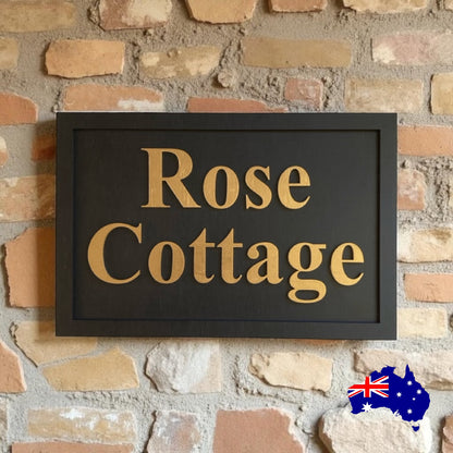 Cottage House Residence Timber Wood Custom Personalised Large Sign