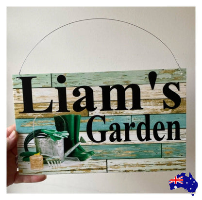 Garden Gardening Gardener Custom Personalised Sign - The Renmy Store Homewares & Gifts 