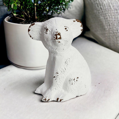 Koala Cast Iron Metal Rustic White - The Renmy Store Homewares & Gifts 