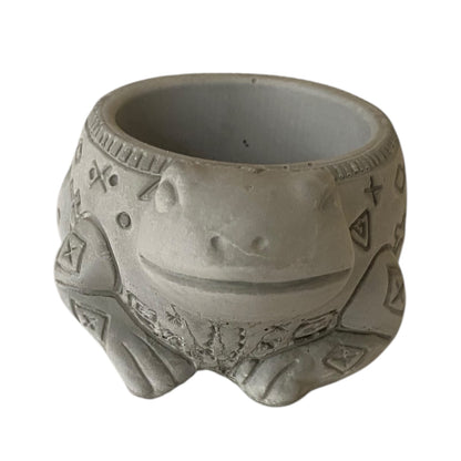 Planter Pot Frog Aussie Handmade Concrete