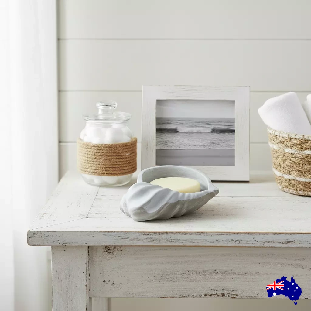 Soap Holder Dish Shell Ocean Aussie Handmade Concrete