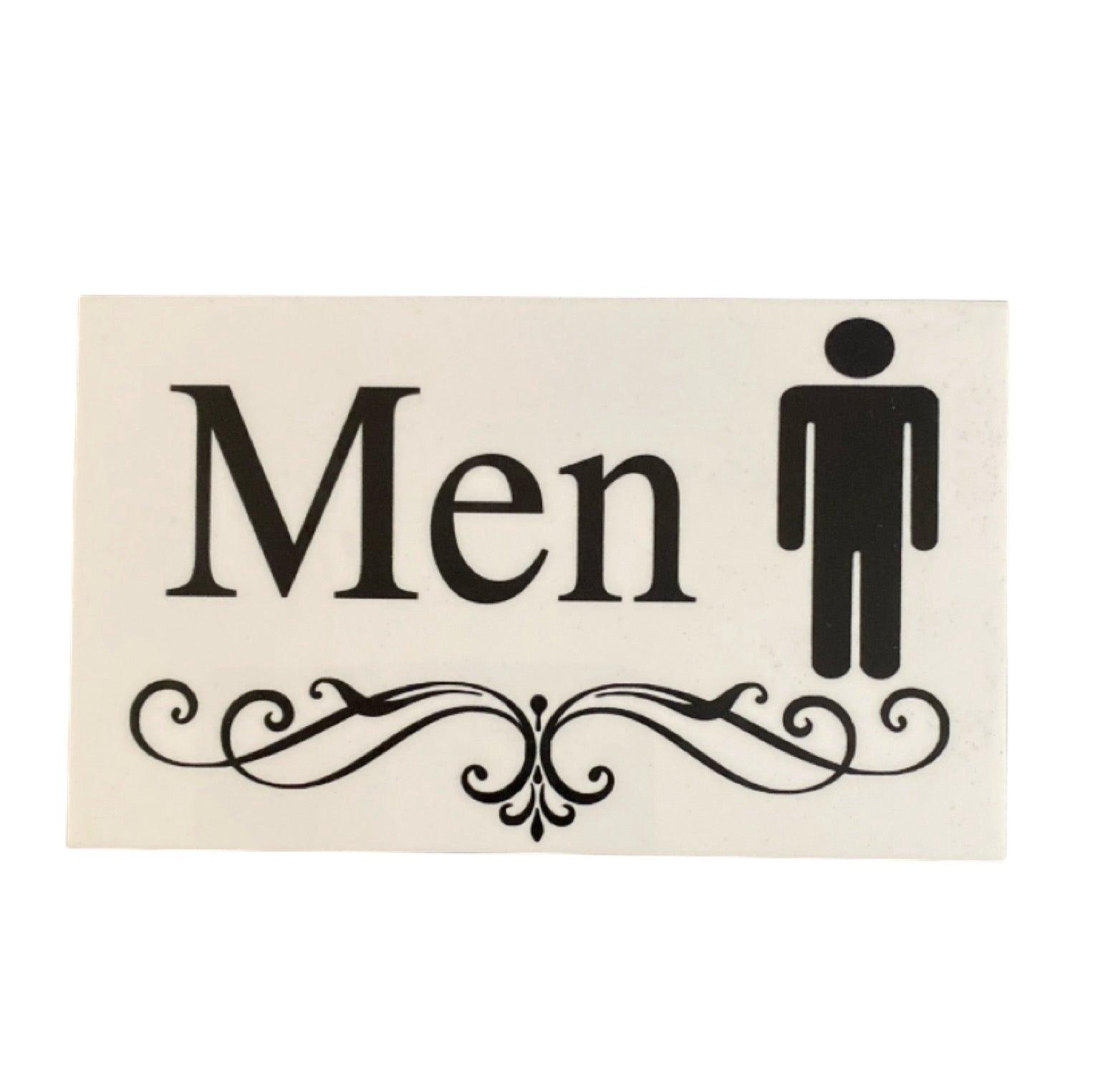 Toilet Door Women Men Vintage Scroll Sign - The Renmy Store Homewares & Gifts 