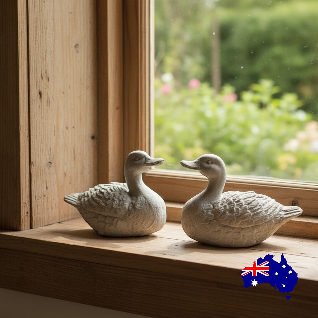 Duck Ornament Aussie Handmade Concrete Country Decor