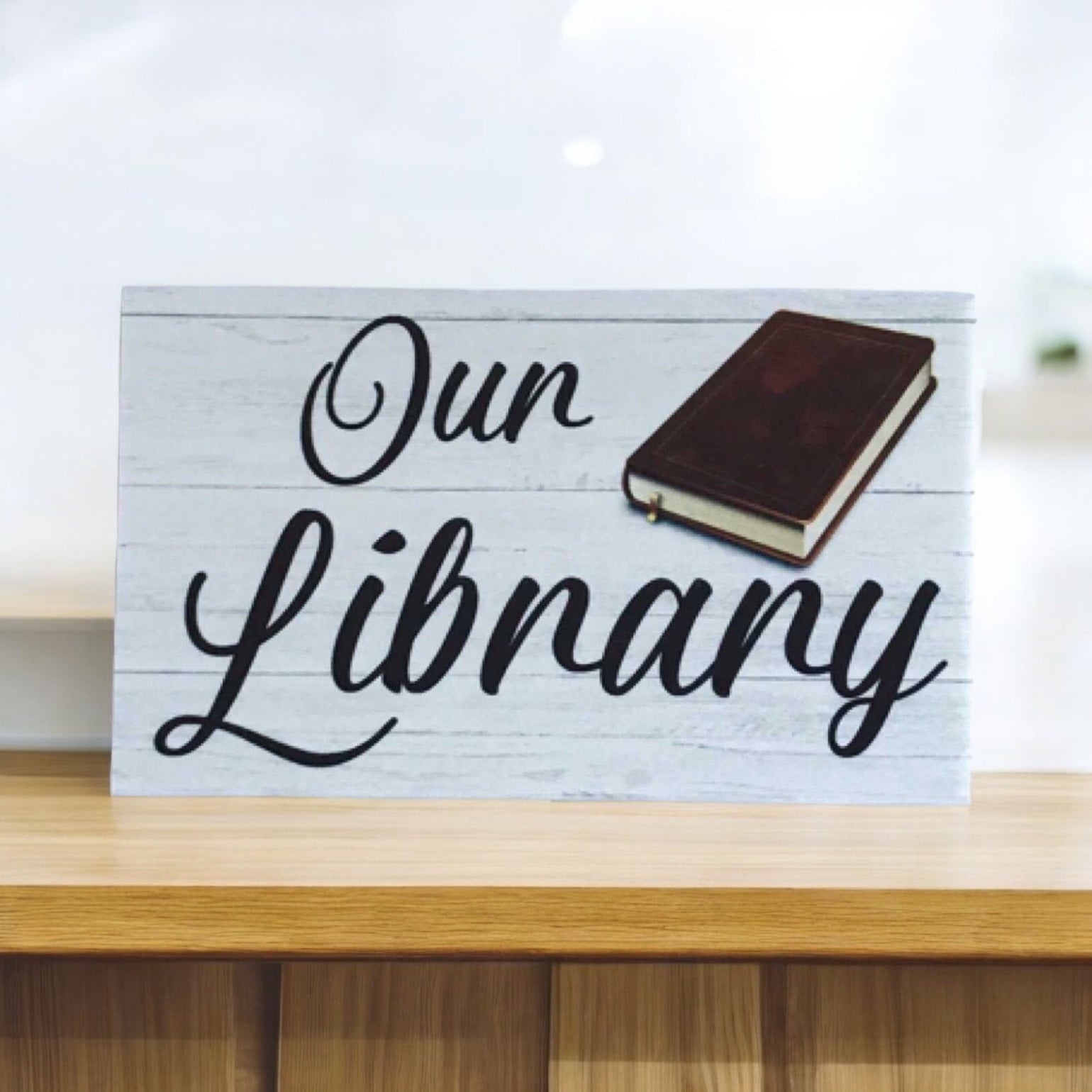 Our Library with Book Sign - The Renmy Store Homewares & Gifts 