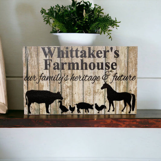 Farmhouse Heritage Future Custom Persoanlised Sign - The Renmy Store Homewares & Gifts 