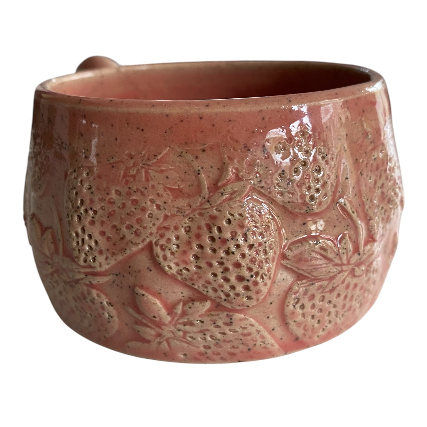 Handmade Pink Strawberry Ceramic Mug | Australian Made | Wolf and Clay