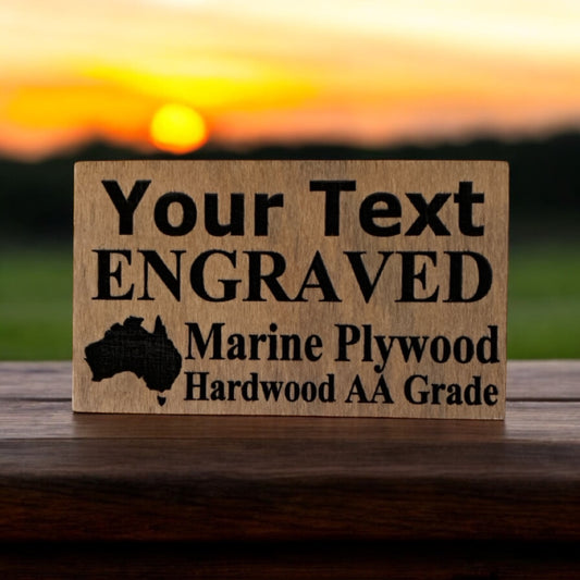 Timber Wood Plywood Hardwood Custom Personalised Sign