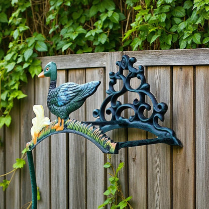 Hose Wall Holder Duck Cast Iron Vintage Garden