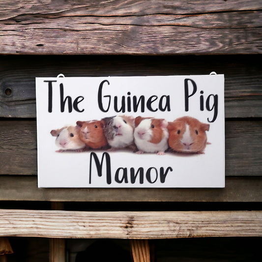 The Guinea Pig Manor Sign - The Renmy Store Homewares & Gifts 
