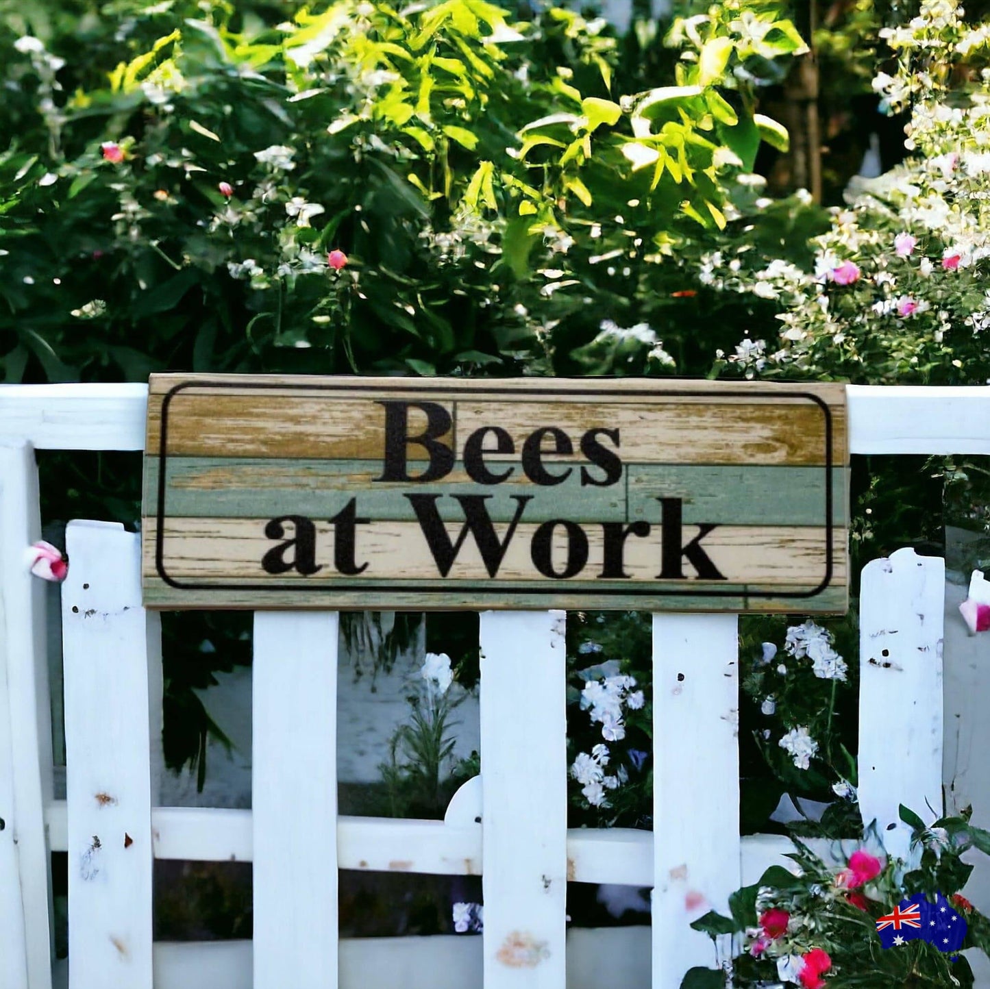 Bees At Work Rustic Sign - The Renmy Store Homewares & Gifts 